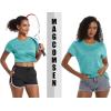 imageMAGCOMSEN Womens Workout Shirts Crewneck Short Sleeve Moisture Wicking Lightweight Tops for Gym Athletic SportsLight Green
