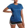 imageMAGCOMSEN Womens Workout Shirts Crewneck Short Sleeve Moisture Wicking Lightweight Tops for Gym Athletic SportsMedium Blue