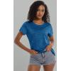 imageMAGCOMSEN Womens Workout Shirts Crewneck Short Sleeve Moisture Wicking Lightweight Tops for Gym Athletic SportsMedium Blue