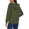 imageMAGCOMSEN Womens Zip Up Hoodies Sherpa Lined Fleece Thermal Jacket Full Zip Winter Warm Casual Thick Coats PocketsArmy Green