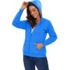 imageMAGCOMSEN Womens Zip Up Hoodies Sherpa Lined Fleece Thermal Jacket Full Zip Winter Warm Casual Thick Coats PocketsAzure