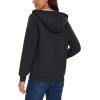 imageMAGCOMSEN Womens Zip Up Hoodies Sherpa Lined Fleece Thermal Jacket Full Zip Winter Warm Casual Thick Coats PocketsBlack