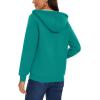 imageMAGCOMSEN Womens Zip Up Hoodies Sherpa Lined Fleece Thermal Jacket Full Zip Winter Warm Casual Thick Coats PocketsEmerald Green