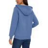 imageMAGCOMSEN Womens Zip Up Hoodies Sherpa Lined Fleece Thermal Jacket Full Zip Winter Warm Casual Thick Coats PocketsGrey Blue