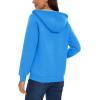 imageMAGCOMSEN Womens Zip Up Hoodies Sherpa Lined Fleece Thermal Jacket Full Zip Winter Warm Casual Thick Coats PocketsIce Blue