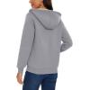 imageMAGCOMSEN Womens Zip Up Hoodies Sherpa Lined Fleece Thermal Jacket Full Zip Winter Warm Casual Thick Coats PocketsLight Grey