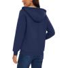 imageMAGCOMSEN Womens Zip Up Hoodies Sherpa Lined Fleece Thermal Jacket Full Zip Winter Warm Casual Thick Coats PocketsNavy