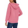 imageMAGCOMSEN Womens Zip Up Hoodies Sherpa Lined Fleece Thermal Jacket Full Zip Winter Warm Casual Thick Coats PocketsPink