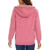 imageMAGCOMSEN Womens Zip Up Hoodies Sherpa Lined Fleece Thermal Jacket Full Zip Winter Warm Casual Thick Coats PocketsPink