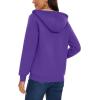 imageMAGCOMSEN Womens Zip Up Hoodies Sherpa Lined Fleece Thermal Jacket Full Zip Winter Warm Casual Thick Coats PocketsPurple