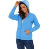 imageMAGCOMSEN Womens Zip Up Hoodies Sherpa Lined Fleece Thermal Jacket Full Zip Winter Warm Casual Thick Coats PocketsSky Blue