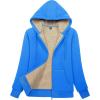 imageMAGCOMSEN Womens Zip Up Hoodies Sherpa Lined Fleece Thermal Jacket Full Zip Winter Warm Casual Thick Coats PocketsAzure
