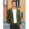 imageMAGCOMSEN Mens Fleece Lined Zip Up Hoodie Casual Fashion Hooded Jacket Lightweigt Athletic Sweatshirt with PocketArmy Green