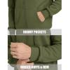 imageMAGCOMSEN Mens Fleece Lined Zip Up Hoodie Casual Fashion Hooded Jacket Lightweigt Athletic Sweatshirt with PocketArmy Green