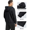 imageMAGCOMSEN Mens Fleece Lined Zip Up Hoodie Casual Fashion Hooded Jacket Lightweigt Athletic Sweatshirt with PocketBlack