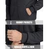 imageMAGCOMSEN Mens Fleece Lined Zip Up Hoodie Casual Fashion Hooded Jacket Lightweigt Athletic Sweatshirt with PocketBlack