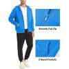 imageMAGCOMSEN Mens Fleece Lined Zip Up Hoodie Casual Fashion Hooded Jacket Lightweigt Athletic Sweatshirt with PocketBlue Green