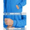 imageMAGCOMSEN Mens Fleece Lined Zip Up Hoodie Casual Fashion Hooded Jacket Lightweigt Athletic Sweatshirt with PocketBlue Green