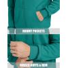 imageMAGCOMSEN Mens Fleece Lined Zip Up Hoodie Casual Fashion Hooded Jacket Lightweigt Athletic Sweatshirt with PocketEmerald Green