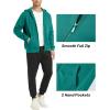 imageMAGCOMSEN Mens Fleece Lined Zip Up Hoodie Casual Fashion Hooded Jacket Lightweigt Athletic Sweatshirt with PocketEmerald Green