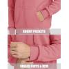 imageMAGCOMSEN Mens Fleece Lined Zip Up Hoodie Casual Fashion Hooded Jacket Lightweigt Athletic Sweatshirt with PocketGrey Pink