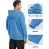 imageMAGCOMSEN Mens Fleece Lined Zip Up Hoodie Casual Fashion Hooded Jacket Lightweigt Athletic Sweatshirt with PocketHaze Blue