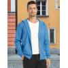 imageMAGCOMSEN Mens Fleece Lined Zip Up Hoodie Casual Fashion Hooded Jacket Lightweigt Athletic Sweatshirt with PocketHaze Blue