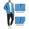 imageMAGCOMSEN Mens Fleece Lined Zip Up Hoodie Casual Fashion Hooded Jacket Lightweigt Athletic Sweatshirt with PocketHaze Blue