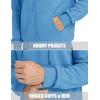 imageMAGCOMSEN Mens Fleece Lined Zip Up Hoodie Casual Fashion Hooded Jacket Lightweigt Athletic Sweatshirt with PocketHaze Blue