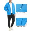 imageMAGCOMSEN Mens Fleece Lined Zip Up Hoodie Casual Fashion Hooded Jacket Lightweigt Athletic Sweatshirt with PocketIce Blue