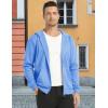 imageMAGCOMSEN Mens Fleece Lined Zip Up Hoodie Casual Fashion Hooded Jacket Lightweigt Athletic Sweatshirt with PocketLight Blue