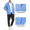 imageMAGCOMSEN Mens Fleece Lined Zip Up Hoodie Casual Fashion Hooded Jacket Lightweigt Athletic Sweatshirt with PocketLight Blue