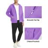 imageMAGCOMSEN Mens Fleece Lined Zip Up Hoodie Casual Fashion Hooded Jacket Lightweigt Athletic Sweatshirt with PocketLight Purple