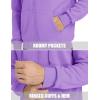 imageMAGCOMSEN Mens Fleece Lined Zip Up Hoodie Casual Fashion Hooded Jacket Lightweigt Athletic Sweatshirt with PocketLight Purple