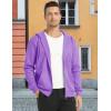 imageMAGCOMSEN Mens Fleece Lined Zip Up Hoodie Casual Fashion Hooded Jacket Lightweigt Athletic Sweatshirt with PocketLight Purple