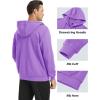 imageMAGCOMSEN Mens Fleece Lined Zip Up Hoodie Casual Fashion Hooded Jacket Lightweigt Athletic Sweatshirt with PocketLight Purple