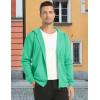imageMAGCOMSEN Mens Fleece Lined Zip Up Hoodie Casual Fashion Hooded Jacket Lightweigt Athletic Sweatshirt with PocketMint Green