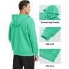imageMAGCOMSEN Mens Fleece Lined Zip Up Hoodie Casual Fashion Hooded Jacket Lightweigt Athletic Sweatshirt with PocketMint Green