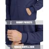 imageMAGCOMSEN Mens Fleece Lined Zip Up Hoodie Casual Fashion Hooded Jacket Lightweigt Athletic Sweatshirt with PocketNavy