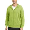 imageMAGCOMSEN Mens Fleece Lined Zip Up Hoodie Casual Fashion Hooded Jacket Lightweigt Athletic Sweatshirt with PocketOlive Green