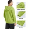 imageMAGCOMSEN Mens Fleece Lined Zip Up Hoodie Casual Fashion Hooded Jacket Lightweigt Athletic Sweatshirt with PocketOlive Green