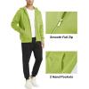 imageMAGCOMSEN Mens Fleece Lined Zip Up Hoodie Casual Fashion Hooded Jacket Lightweigt Athletic Sweatshirt with PocketOlive Green