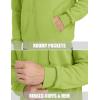 imageMAGCOMSEN Mens Fleece Lined Zip Up Hoodie Casual Fashion Hooded Jacket Lightweigt Athletic Sweatshirt with PocketOlive Green