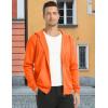 imageMAGCOMSEN Mens Fleece Lined Zip Up Hoodie Casual Fashion Hooded Jacket Lightweigt Athletic Sweatshirt with PocketOrange