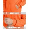 imageMAGCOMSEN Mens Fleece Lined Zip Up Hoodie Casual Fashion Hooded Jacket Lightweigt Athletic Sweatshirt with PocketOrange
