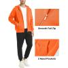 imageMAGCOMSEN Mens Fleece Lined Zip Up Hoodie Casual Fashion Hooded Jacket Lightweigt Athletic Sweatshirt with PocketOrange