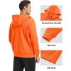 imageMAGCOMSEN Mens Fleece Lined Zip Up Hoodie Casual Fashion Hooded Jacket Lightweigt Athletic Sweatshirt with PocketOrange