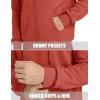 imageMAGCOMSEN Mens Fleece Lined Zip Up Hoodie Casual Fashion Hooded Jacket Lightweigt Athletic Sweatshirt with PocketOrange Red