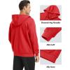 imageMAGCOMSEN Mens Fleece Lined Zip Up Hoodie Casual Fashion Hooded Jacket Lightweigt Athletic Sweatshirt with PocketTomato