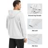 imageMAGCOMSEN Mens Fleece Lined Zip Up Hoodie Casual Fashion Hooded Jacket Lightweigt Athletic Sweatshirt with PocketWhite